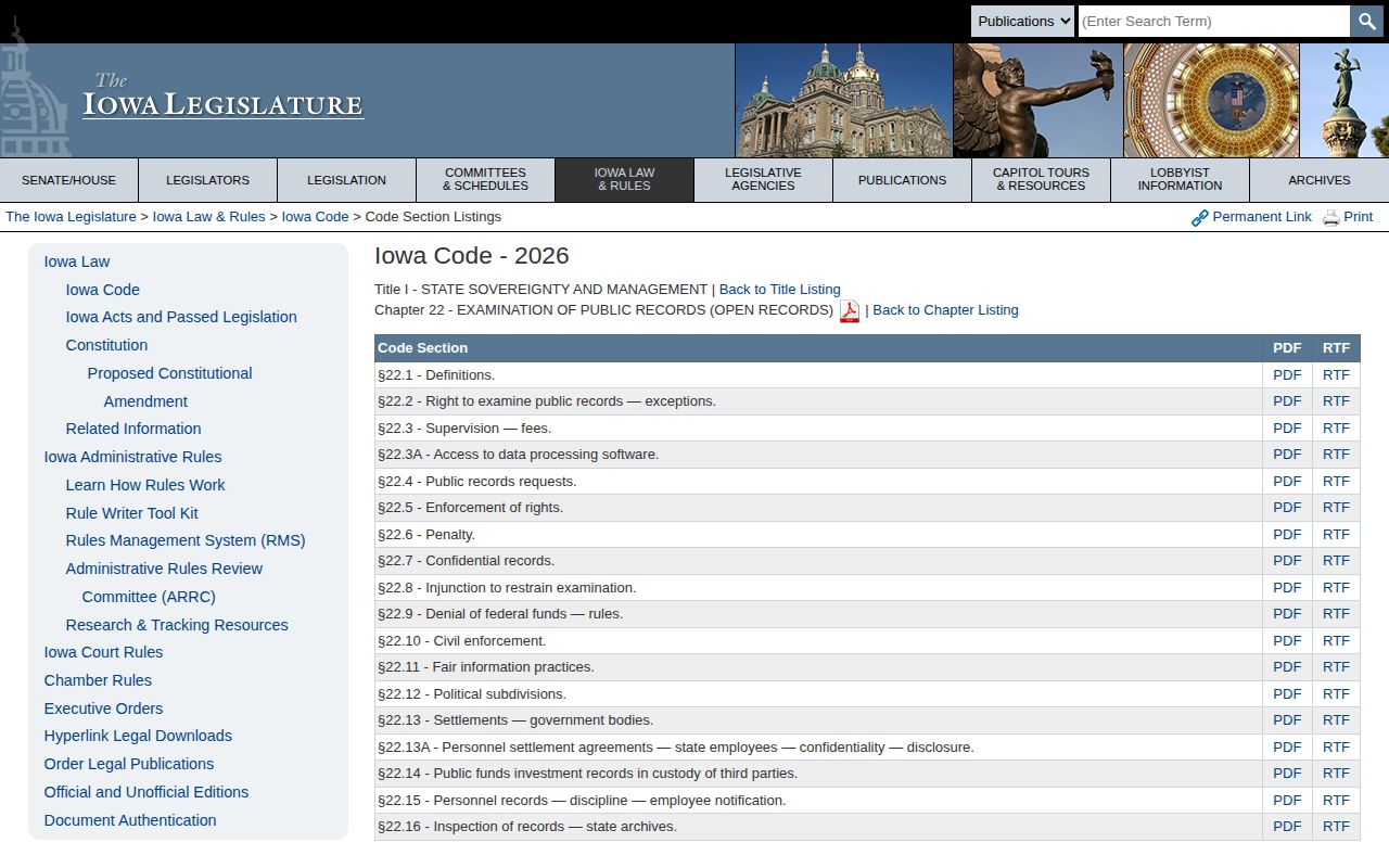 Iowa public records law for Cedar County booking photos